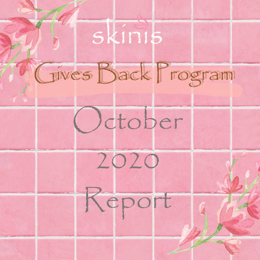 Skinis' Give Back Program report - October 2020