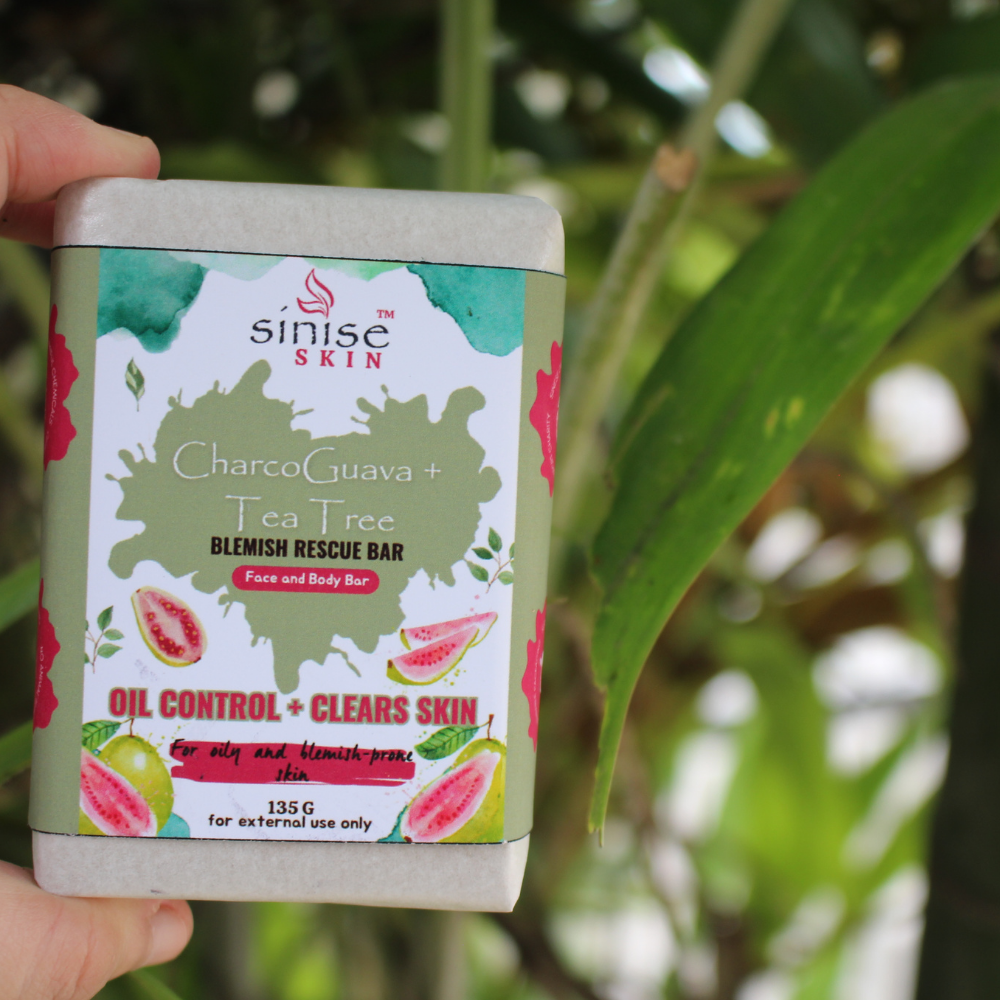 CharcoGuava +  Tea Tree - Blemish Rescue Bar - Face and Body Bar ( 135g )