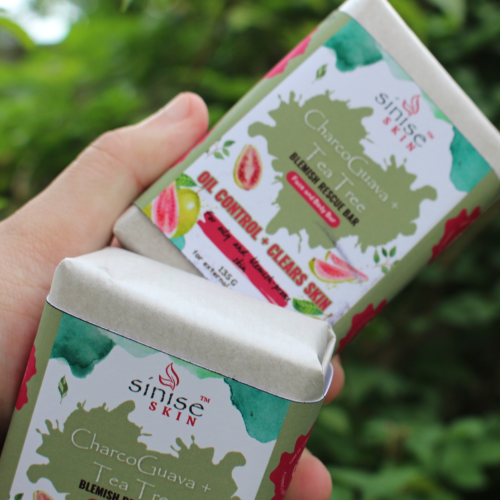 CharcoGuava +  Tea Tree - Blemish Rescue Bar - Face and Body Bar ( 135g )